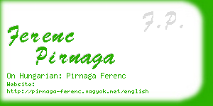 ferenc pirnaga business card